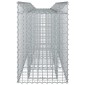 vidaXL Ανασηκωμένο κρεβάτι gabion 2 τμχ. 200 x 50 x 80 εκ Ασημί
