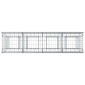 vidaXL Ανασηκωμένο κρεβάτι gabion 2 τμχ. 200 x 50 x 80 εκ Ασημί