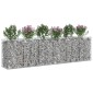 vidaXL Ανασηκωμένο κρεβάτι gabion 2 τμχ. 300 x 50 x 80 εκ Ασημί