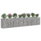 vidaXL Ανασηκωμένο κρεβάτι gabion 3 τμχ. 400 x 50 x 80 εκ Ασημί