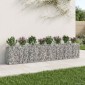 vidaXL Ανασηκωμένο κρεβάτι gabion 3 τμχ. 400 x 50 x 80 εκ Ασημί