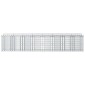 vidaXL Ανασηκωμένο κρεβάτι gabion 3 τμχ. 400 x 50 x 80 εκ Ασημί