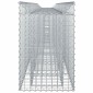 vidaXL Ανασηκωμένο κρεβάτι gabion 3 τμχ. 400 x 50 x 80 εκ Ασημί