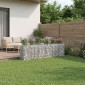 vidaXL Ανασηκωμένο κρεβάτι gabion 3 τμχ. 400 x 50 x 80 εκ Ασημί