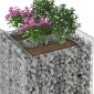 vidaXL Ανασηκωμένο κρεβάτι gabion 2 τμχ. 100 x 100 x 100 cm Ασημί