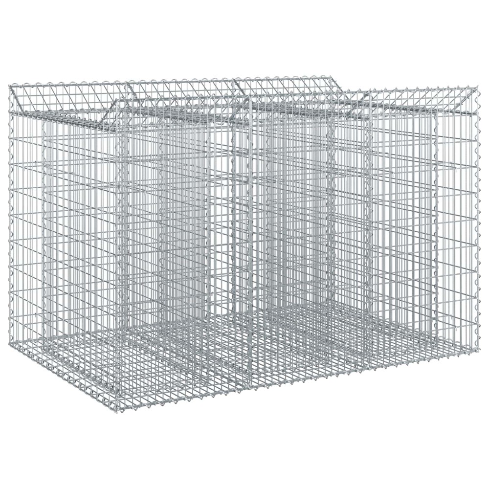 vidaXL Ανασηκωμένο κρεβάτι gabion 2 τμχ. 150 x 100 x 100 cm Ασημί