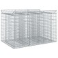 vidaXL Ανασηκωμένο κρεβάτι gabion 2 τμχ. 150 x 100 x 100 cm Ασημί