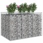 vidaXL Ανασηκωμένο κρεβάτι gabion 2 τμχ. 150 x 100 x 100 cm Ασημί