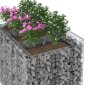 vidaXL Ανασηκωμένο κρεβάτι gabion 2 τμχ. 150 x 100 x 100 cm Ασημί