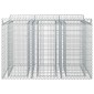 vidaXL Ανασηκωμένο κρεβάτι gabion 2 τμχ. 150 x 100 x 100 cm Ασημί