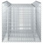 vidaXL Ανασηκωμένο κρεβάτι gabion 2 τμχ. 150 x 100 x 100 cm Ασημί
