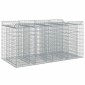 vidaXL Ανασηκωμένο κρεβάτι gabion 2 τμχ. 200 x 100 x 100 cm Ασημί
