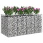 vidaXL Ανασηκωμένο κρεβάτι gabion 2 τμχ. 200 x 100 x 100 cm Ασημί
