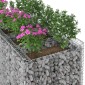 vidaXL Ανασηκωμένο κρεβάτι gabion 2 τμχ. 200 x 100 x 100 cm Ασημί