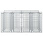 vidaXL Ανασηκωμένο κρεβάτι gabion 2 τμχ. 200 x 100 x 100 cm Ασημί