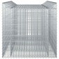 vidaXL Ανασηκωμένο κρεβάτι gabion 2 τμχ. 200 x 100 x 100 cm Ασημί