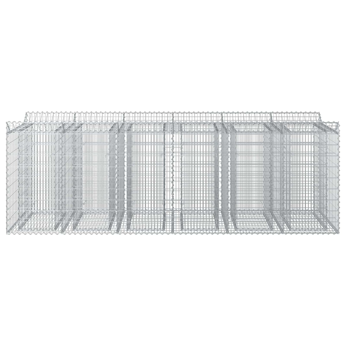 vidaXL Ανασηκωμένο κρεβάτι gabion 3 τμχ. 300 x 100 x 100 cm Ασημί