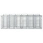 vidaXL Ανασηκωμένο κρεβάτι gabion 3 τμχ. 300 x 100 x 100 cm Ασημί