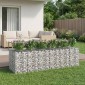 vidaXL Ανασηκωμένο κρεβάτι gabion 3 τμχ. 300 x 100 x 100 cm Ασημί