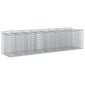 vidaXL Ανασηκωμένο κρεβάτι gabion 4 τμχ. 400 x 100 x 100 cm Ασημί