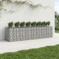 vidaXL Ανασηκωμένο κρεβάτι gabion 4 τμχ. 400 x 100 x 100 cm Ασημί