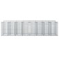 vidaXL Ανασηκωμένο κρεβάτι gabion 4 τμχ. 400 x 100 x 100 cm Ασημί