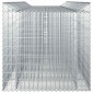 vidaXL Ανασηκωμένο κρεβάτι gabion 4 τμχ. 400 x 100 x 100 cm Ασημί