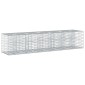 vidaXL Ανασηκωμένο κρεβάτι gabion 2 τμχ. 260 x 60 x 55 εκ Ασημί