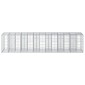 vidaXL Ανασηκωμένο κρεβάτι gabion 2 τμχ. 260 x 60 x 55 εκ Ασημί