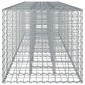 vidaXL Ανασηκωμένο κρεβάτι gabion 2 τμχ. 260 x 60 x 55 εκ Ασημί