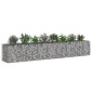 vidaXL Ανασηκωμένο κρεβάτι gabion 2 τμχ. 340 x 60 x 55 εκ Ασημί