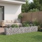vidaXL Ανασηκωμένο κρεβάτι gabion 2 τμχ. 340 x 60 x 55 εκ Ασημί