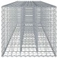vidaXL Ανασηκωμένο κρεβάτι gabion 2 τμχ. 340 x 60 x 55 εκ Ασημί