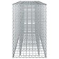 vidaXL Ανασηκωμένο κρεβάτι gabion 2 τμχ. 250 x 50 x 80 εκ Ασημί