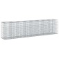 vidaXL Ανασηκωμένο κρεβάτι gabion 2 τμχ. 330 x 50 x 80 εκ Ασημί