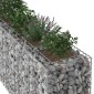 vidaXL Ανασηκωμένο κρεβάτι gabion 2 τμχ. 330 x 50 x 80 εκ Ασημί