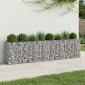 vidaXL Ανασηκωμένο κρεβάτι gabion 2 τμχ. 330 x 50 x 80 εκ Ασημί