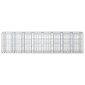 vidaXL Ανασηκωμένο κρεβάτι gabion 2 τμχ. 330 x 50 x 80 εκ Ασημί