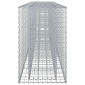 vidaXL Ανασηκωμένο κρεβάτι gabion 2 τμχ. 330 x 50 x 80 εκ Ασημί