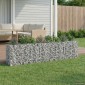 vidaXL Ανασηκωμένο κρεβάτι gabion 2 τμχ. 330 x 50 x 80 εκ Ασημί