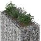 vidaXL Ανασηκωμένο κρεβάτι gabion 2 τμχ. 130 x 50 x 150 εκ Ασημί