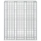 vidaXL Ανασηκωμένο κρεβάτι gabion 2 τμχ. 130 x 50 x 150 εκ Ασημί
