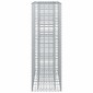vidaXL Ανασηκωμένο κρεβάτι gabion 2 τμχ. 130 x 50 x 150 εκ Ασημί