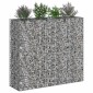 vidaXL Ανασηκωμένο κρεβάτι gabion 2 τμχ. 170 x 50 x 150 εκ Ασημί