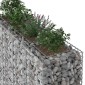 vidaXL Ανασηκωμένο κρεβάτι gabion 2 τμχ. 170 x 50 x 150 εκ Ασημί
