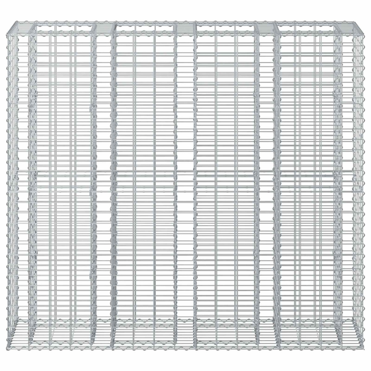 vidaXL Ανασηκωμένο κρεβάτι gabion 2 τμχ. 170 x 50 x 150 εκ Ασημί