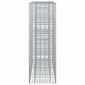 vidaXL Ανασηκωμένο κρεβάτι gabion 2 τμχ. 170 x 50 x 150 εκ Ασημί