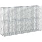 vidaXL Ανασηκωμένο κρεβάτι gabion 3 τμχ. 250 x 50 x 150 εκ Ασημί