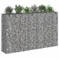 vidaXL Ανασηκωμένο κρεβάτι gabion 3 τμχ. 250 x 50 x 150 εκ Ασημί