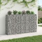 vidaXL Ανασηκωμένο κρεβάτι gabion 3 τμχ. 250 x 50 x 150 εκ Ασημί
